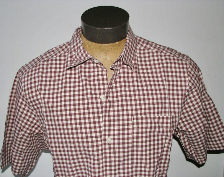 Old Navy Shirt Mens Large Tall Blue Check Long Sleeve Button Down