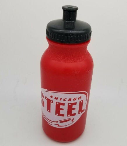 CHICAGO STEEL - Plastic Water Bottle - Brand New - Hockey USHL - Minor League