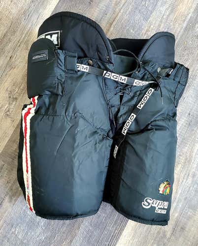 New Vintage Chicago Blackhawks Large CCM Pro Stock Pants