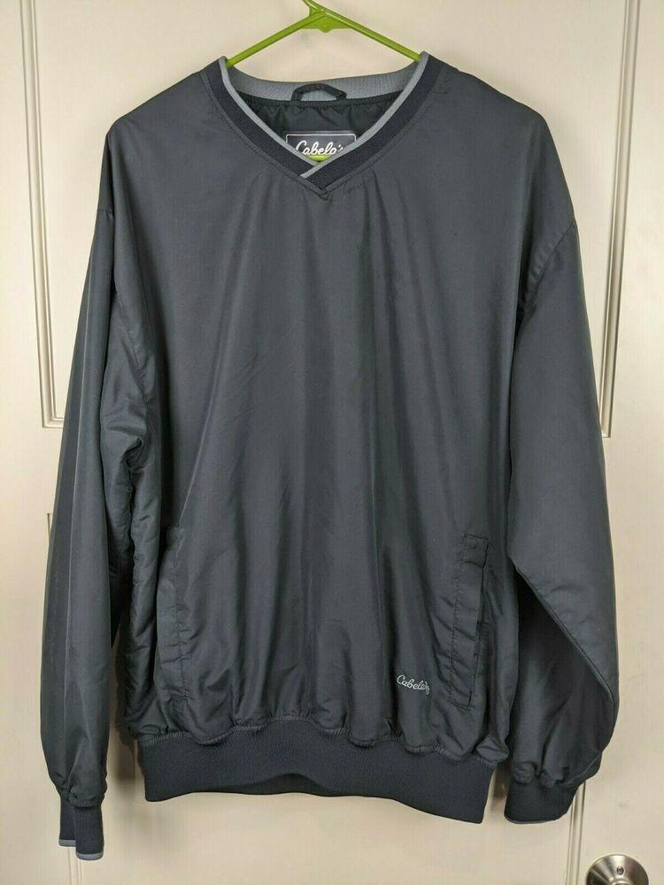 Black Pullover Wind Golf Jacket Coat 