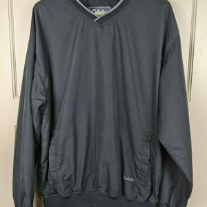Cabela's Black Pullover Wind Golf Jacket Coat V-Neck Men's Size: M Tall