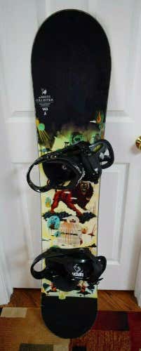 BURTON THE WHITE COLLECTION SNOWBOARD SIZE 143 CM WITH BURTON MEDIUM BINDINGS