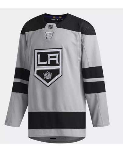 Adidas LA Kings Authentic Jersey Gray Black DP9108 Men's Size 54 New Stitched