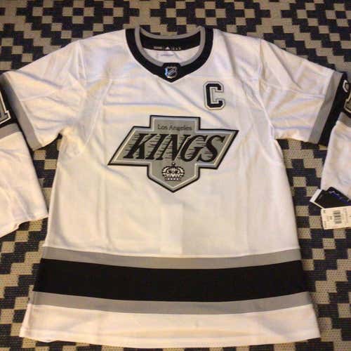 Adidas Adizero Authentic White Jersey Sz 52 FT2624 LA Kings Captain Anze Kopita