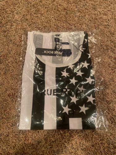 Brand New Large Black And White Flag Tank-top