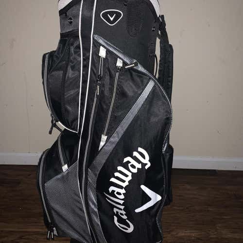Callaway Golf Cart Bag W/Carry Strap (Black/White/Gray)