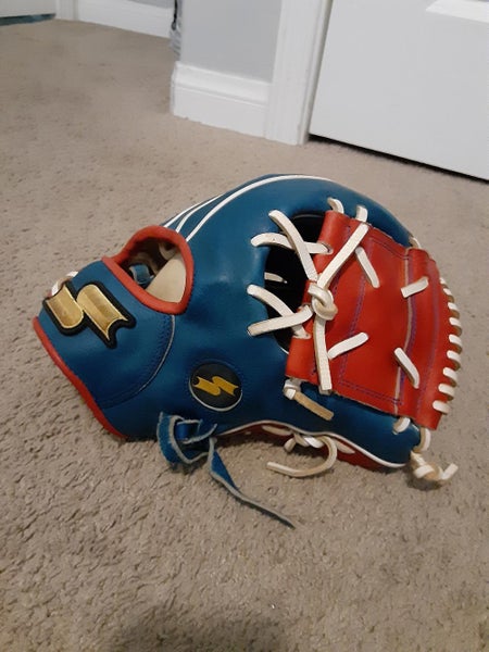Blue Used Adult SSK Right Hand Throw Infield Ikigai Baseball Glove 11.5"