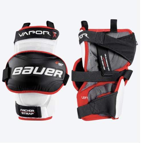 New Demo | Bauer Vapour 1X Goalie Knee Pads Thigh Guard Protectors | Senior | BLACK