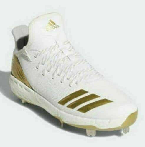 ADIDAS ICON PRO 4 METAL BASEBALL CLEATS SHOES MENS SIZE 10 WHITE GOLD JUDGE BRYANT BOOST BRAND NEW