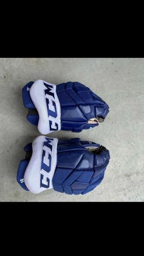 Blue Used CCM HG42 13" Pro Stock Gloves