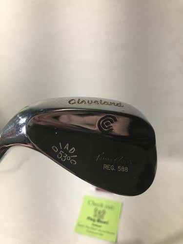 Used Men's Cleveland Left Hand tour action Wedge 53 Degree Steel Shaft
