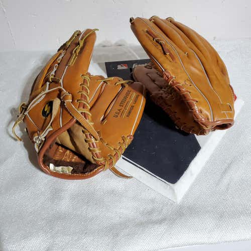 JBRO94 Orange Used Adult SSK Outfield Big 5P Softball Gloves 13"