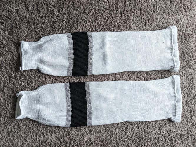 White New Senior Large Hockey Socks - Athletic Knit