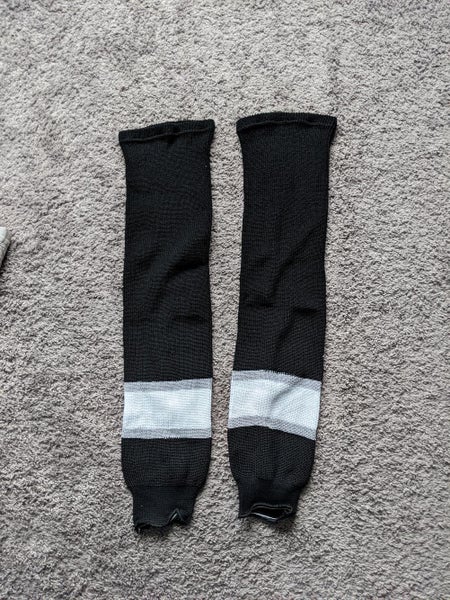 Black New Senior Medium Hockey Socks athletic knit