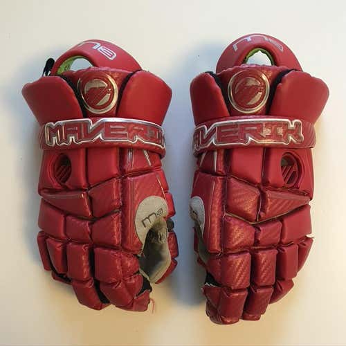 Maverik M3 Lacrosse Gloves 12" - red- good shape
