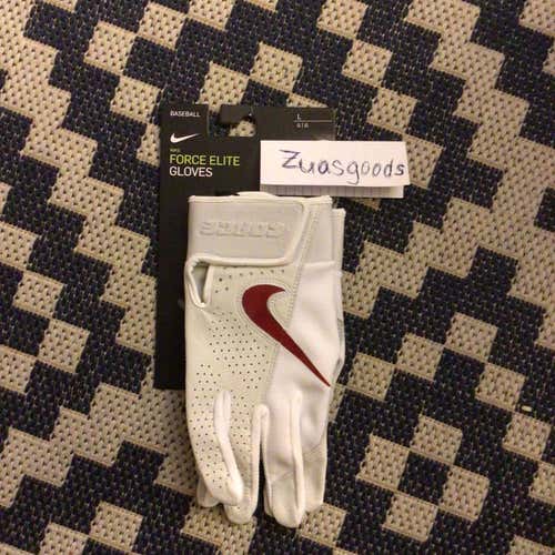 Nike OU Oklahoma Sooners Force Elite Batting Gloves Men’s Size Large NWT