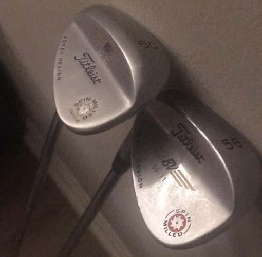 Men's Left Hand Vokey SM4 60 Degree & 56 Degree Spin Milled Wedge