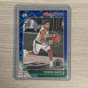 Tremont Waters Boston Celtics 19-20 Hoops Premium Stock Lazer Blue Prizm RC /99