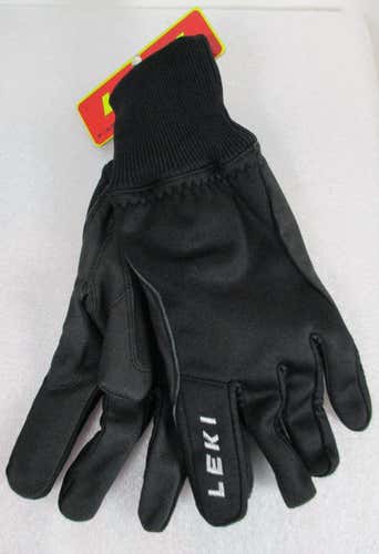 New Leki Race XC Gloves Size S (8) Black 84713