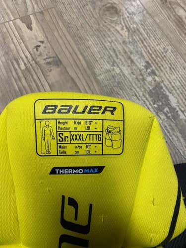 Black Senior Used Bauer Supreme S29 Hockey Pants