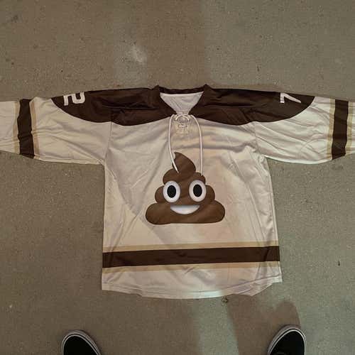 Brown Custom Poop Adult XL Jersey