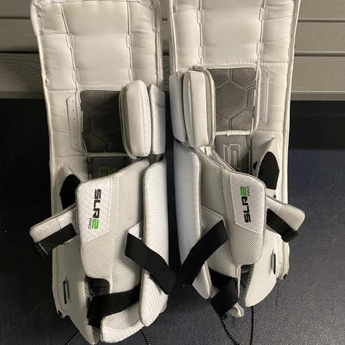 White Senior 32" Vaughn Ventus SLR2  Goalie Leg Pads