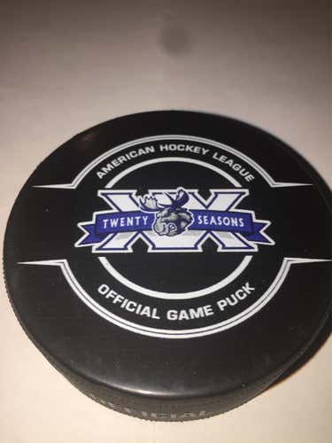 NEW MANITOBA MOOSE 20th Anniversary Logo AHL 2019-2020 OFFICIAL GAME PUCK