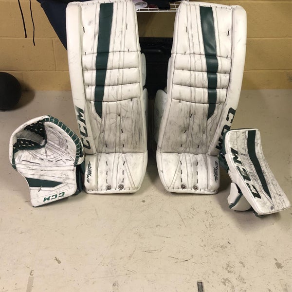 White Senior 34" Regular Extreme Flex II Pro Pro Stock Goalie Full Set