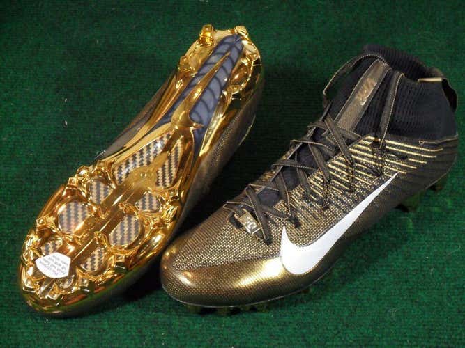 Nike Vapor Untouchable 2 TD LE Super Bowl 50  SB50 Football Cleats Black Gold 12