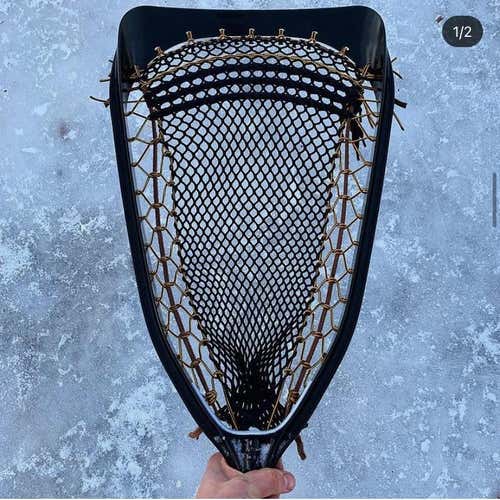Black New Goalie Strung Wall Head
