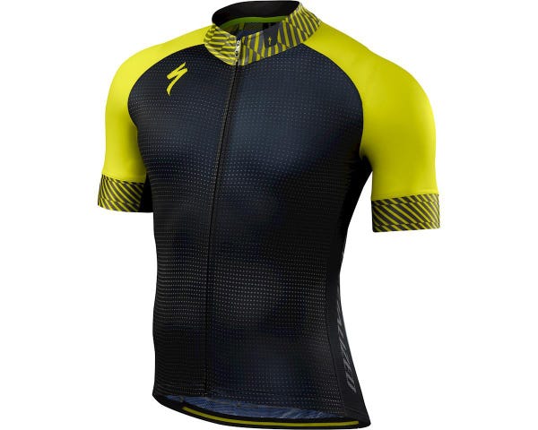 Specialized Men's SL Expert Short Sleeve Cycling Jersey Dot Fade / Limon - Medium