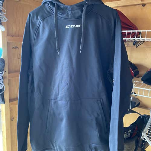 Black Adult Large CCM Pullover Hoodie