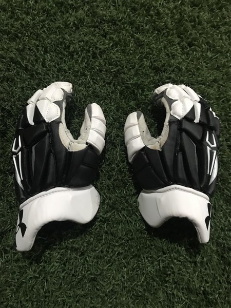 Black Barely Used Player's Under Armour Command Pro 2 12" Lacrosse Gloves