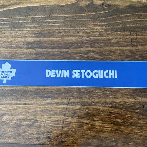 Toronto Maple Leafs Devon Setoguchi Locker Stall Nameplate