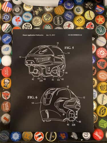 New Hockey helmet patent picture