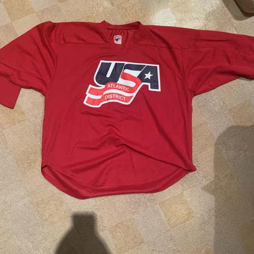 Red Youth Large USA Practice Jersey