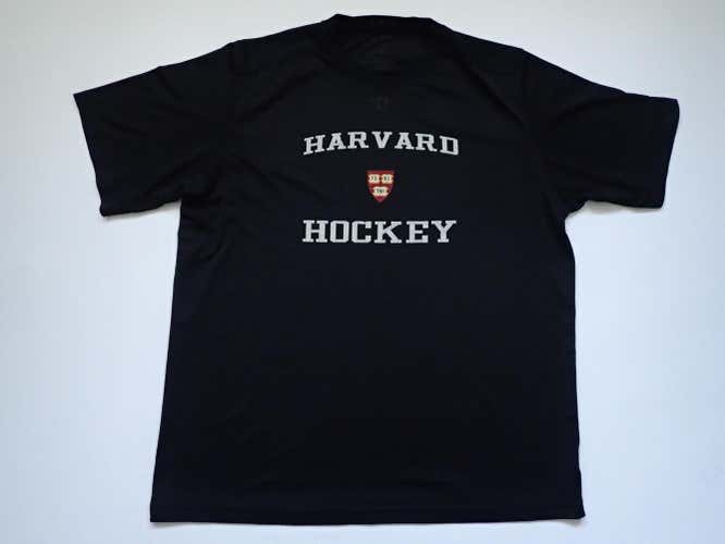 Harvard Crimson NCAA Pro Stock Ice Hockey Player Coach Rink Shirt Gym Speedwick