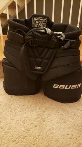 Black Used Intermediate Medium Bauer Supreme S190 Hockey Goalie Pants