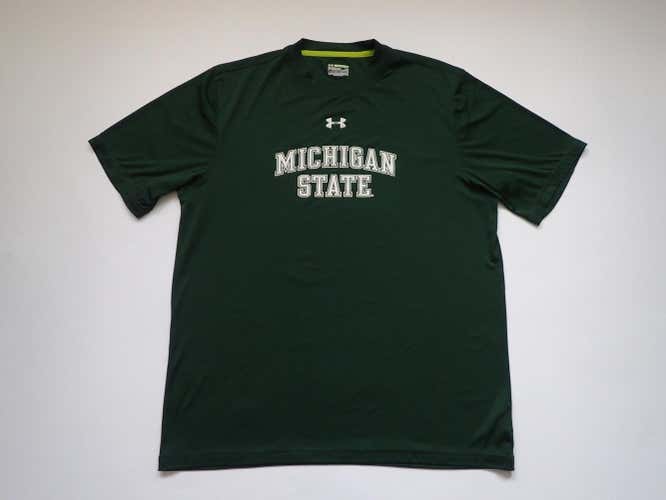 Michigan State Spartans NCAA Pro Stock Ice Hockey Player Rink Shirt Speedwick