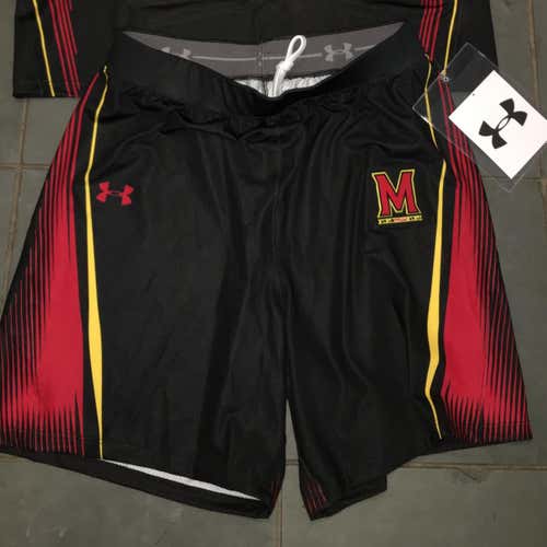 RARE 2020 New Under Armour MARYLAND TERPS #22 Lacrosse Game  Shorts LARGE