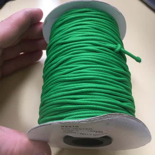 New 100 Yard Spool Green Lacrosse String - Trad, Sidewall, Etc