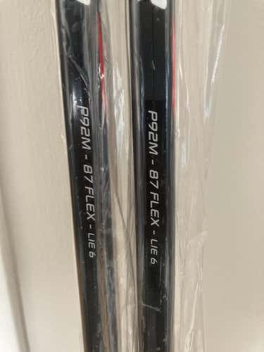 2 Pack-New Senior Bauer Right Hand Fly Lite Hockey Stick, P92M Max Blade, Height 87 Flex, Lie 6