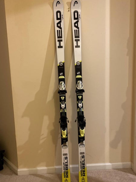 Used HEAD Racing World Cup Rebels i.GS RD Skis With Bindings Max Din 14