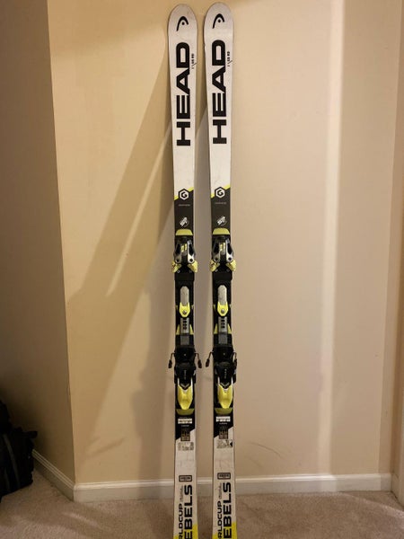 Used HEAD Racing World Cup Rebels i.GS RD Skis With Bindings Max Din 16
