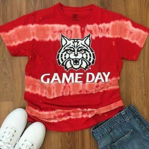Arizona Wildcats NCAA SUPER AWESOME Reverse Tie Dye Acid Washed Size S T Shirt!