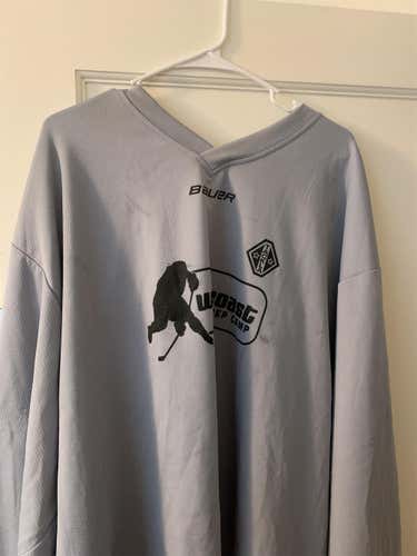 Gray  Goalie Cut Bauer Jersey