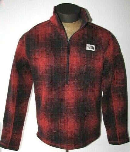 The North Face Brown Label Men's Plaid 1/2-Zip Pullover Sweater Shirt Jacket - M
