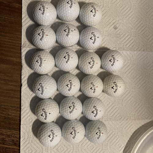 White Used Callaway Chrome Soft 18 Pack Balls