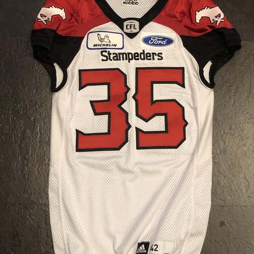 GAME ISSUED Adidas Calgary Stampeders BUTLER Road Jersey Sz 42