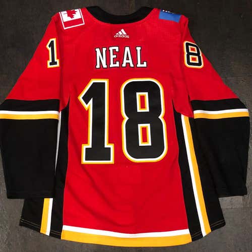 Adidas AdiZero Calgary Flames NEAL Home Jersey Sz 52